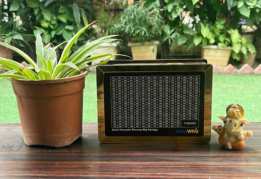 1 Lakh Wooden Money Piggy Bank (Including marker)